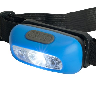 Фонарь с аккумулятором FERON TH2312 фонарь головной , 1LED IP44, аккумулятор 3,7/800mAh/Li-Ion (литий-ионный), количество режимов 5, время зарядки 2 часа, время работы 4 часа, цвет синий, 70*36*33мм