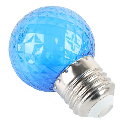 Лампа светодиодная FERON LB-385, G45 (шар), 1W 230V E27 (синий), рассеиватель прозрачный синий, угол рассеивания 270°, корпус пластик, 68*45мм Лампа светодиодная FERON LB-385, G45 (шар), 1W 230V E27 (синий), рассеиватель прозрачный синий, угол рассеивания 270°, корпус пластик, 68*45мм