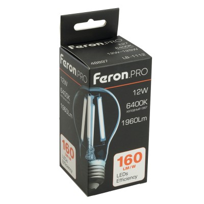 Лампа светодиодная Feron.PRO LB-1112 Шар E27 1960LM 12W 175-265V 6400K 48897