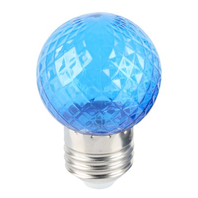 Лампа светодиодная FERON LB-385, G45 (шар), 1W 230V E27 (синий), рассеиватель прозрачный синий, угол рассеивания 270°, корпус пластик, 68*45мм Лампа светодиодная FERON LB-385, G45 (шар), 1W 230V E27 (синий), рассеиватель прозрачный синий, угол рассеивания 270°, корпус пластик, 68*45мм