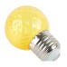 Лампа светодиодная FERON LB-385, G45 (шар), 1W 230V E27 (желтый), рассеиватель прозрачный желтый, угол рассеивания 270°, корпус пластик, 68*45мм