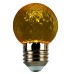 Лампа светодиодная FERON LB-385, G45 (шар), 1W 230V E27 (желтый), рассеиватель прозрачный желтый, угол рассеивания 270°, корпус пластик, 68*45мм