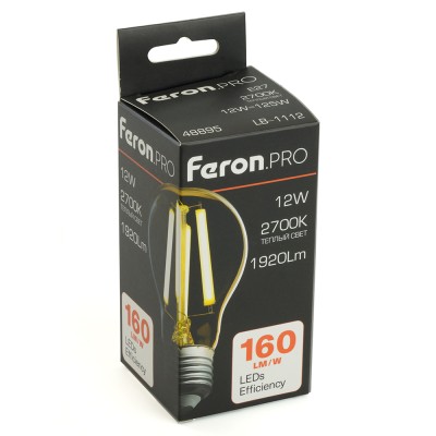 Лампа светодиодная Feron.PRO LB-1112 Шар E27 1920LM 12W 175-265V 2700K 48895