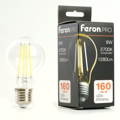 Лампа светодиодная Feron.PRO LB-1108 Шар E27 1280LM 8W 175-265V 2700K 48892