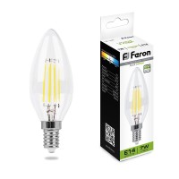 Лампа светодиодная диммируемая Feron LB-166 Свеча E14 7W 230V 4000K 25871 Лампа светодиодная диммируемая Feron LB-166 Свеча E14 7W 230V 4000K 25871
