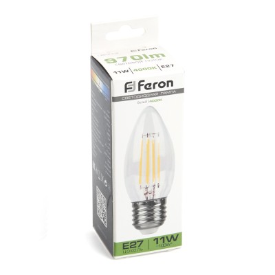 Лампа светодиодная Feron LB-713 Свеча E27 11W 230V 4000K 38273