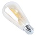 Лампа светодиодная филамент FERON LB-64, ST64 (декор. колба), 10W 175-265V E27 2700К (белый теплый), рассеиватель прозрачный золотой, 1200Lm, угол рассеивания 270°, корпус стекло, 143*64мм