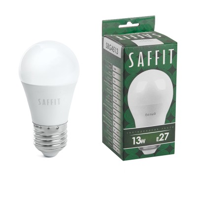 Лампа светодиодная SAFFIT SBG4513 Шарик E27 13W 230V 4000K 55161