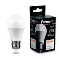 Лампа светодиодная Feron.PRO LB-1013 Шар E27 13W 175-265V 2700K 38032 Лампа светодиодная Feron.PRO LB-1013 Шар E27 13W 175-265V 2700K 38032