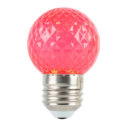 Лампа светодиодная FERON LB-385, G45 (шар), 1W 230V E27 (красный), рассеиватель прозрачный красный, угол рассеивания 270°, корпус пластик, 68*45мм Лампа светодиодная FERON LB-385, G45 (шар), 1W 230V E27 (красный), рассеиватель прозрачный красный, угол рассеивания 270°, корпус пластик, 68*45мм