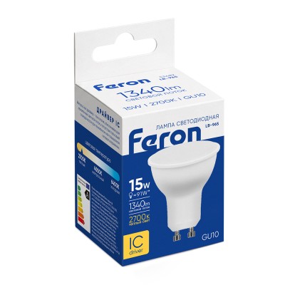 Лампа светодиодная Feron LB-965 MR16 GU10 15W 175-265V 2700K 53482