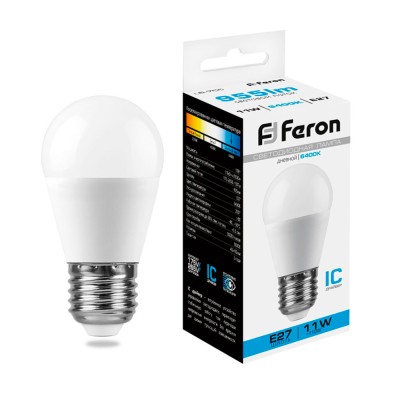 Лампа светодиодная Feron LB-750 Шарик E27 11W 175-265V 6400K 25951