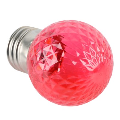Лампа светодиодная FERON LB-385, G45 (шар), 1W 230V E27 (красный), рассеиватель прозрачный красный, угол рассеивания 270°, корпус пластик, 68*45мм Лампа светодиодная FERON LB-385, G45 (шар), 1W 230V E27 (красный), рассеиватель прозрачный красный, угол рассеивания 270°, корпус пластик, 68*45мм
