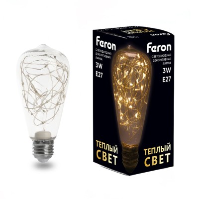 Лампа светодиодная Feron LB-380 E27 3W 230V 2700K 41674