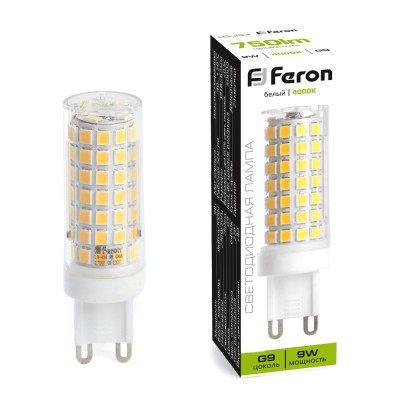 Лампа светодиодная Feron LB-434 G9 9W 175-265V 4000K 38147