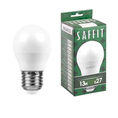 Лампа светодиодная SAFFIT SBG4513 Шарик E27 13W 230V 6400K 55162