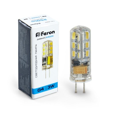 Лампа светодиодная Feron LB-422 G4 3W 12V 6400K 25533