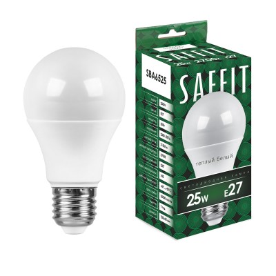 Лампа светодиодная SAFFIT SBA6525 Шар E27 25W 230V 2700K 55087