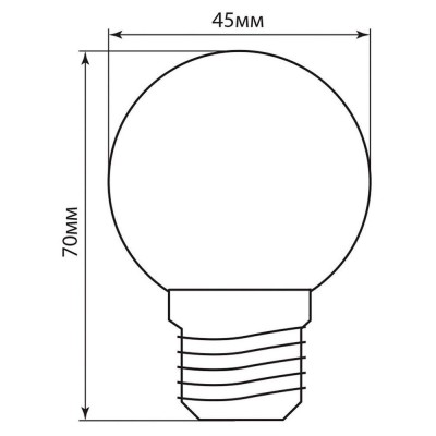 Лампа светодиодная Feron LB-37 Шарик E27 1W 230V 6400K матовый 25115