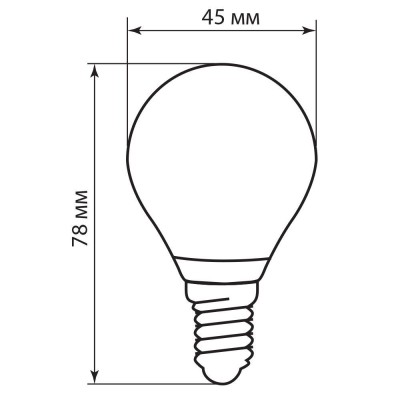 Лампа светодиодная Feron LB-61 Шарик E14 5W 230V 2700K 25578