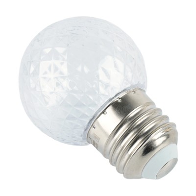 Лампа светодиодная FERON LB-385, G45 (шар), 1W 230V E27 6400К (холодный), рассеиватель прозрачный 80Lm, угол рассеивания 270°, корпус пластик, 68*45мм