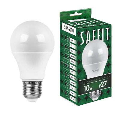 Лампа светодиодная SAFFIT SBA6010 Шар E27 10W 230V 4000K 55005