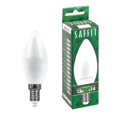 Лампа светодиодная SAFFIT SBC3713 Свеча E14 13W 230V 2700K 55163