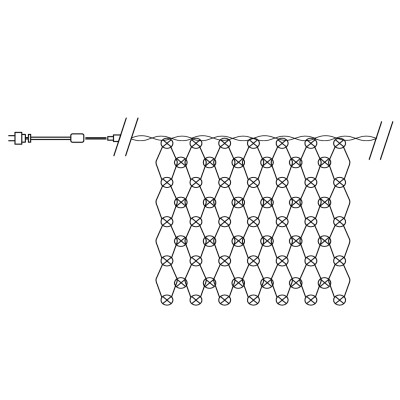 Светодиодная гирлянда Feron CL70 сеть 1,5х1,5м + 1.5м 230V 5000К, c питанием от сети, прозрачный шнур