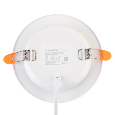 Панель светодиодная встраиваемая круглая 18Вт 230В 4000К 1440Лм 185мм белая IP20 LAMPER Панель светодиодная встраиваемая круглая 18Вт 230В 4000К 1440Лм 185мм белая IP20 LAMPER
