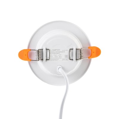 Панель светодиодная встраиваемая круглая 6Вт 230В 6500К 420Лм 95мм белая IP20 LAMPER Панель светодиодная встраиваемая круглая 6Вт 230В 6500К 420Лм 95мм белая IP20 LAMPER