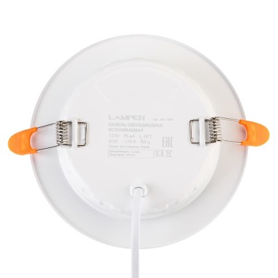 Панель светодиодная встраиваемая круглая 12Вт 230В 4000К 960Лм 145мм белая IP20 LAMPER Панель светодиодная встраиваемая круглая 12Вт 230В 4000К 960Лм 145мм белая IP20 LAMPER