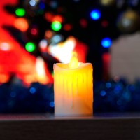 Световая фигура Свеча "Пламя"1LED (батарейки в компл), 7,5см, белый, LT134 артикул 51459