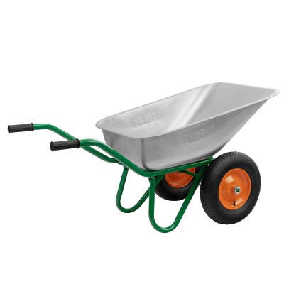 Тачка садово-строительная, 2-х колесная, усиленная, грузоподъемность 320 кг, объем 90 л Palisad