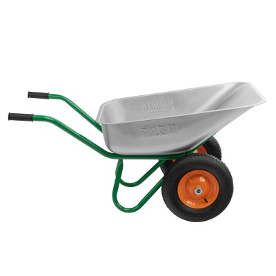 Тачка садово-строительная, 2-х колесная, усиленная, грузоподъемность 320 кг, объем 90 л Palisad