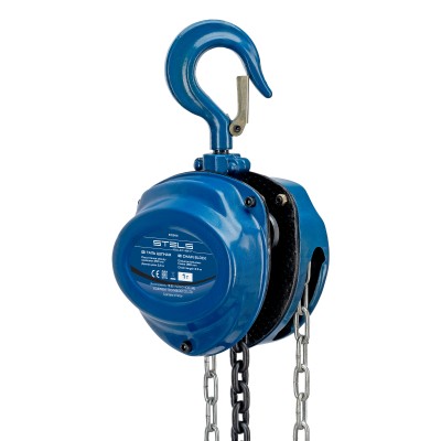 Таль цепная, 1 т, h подъема 2.5 м, расстояние между крюками 350 мм Stels Таль цепная, 1 т, h подъема 2.5 м, расстояние между крюками 350 мм Stels