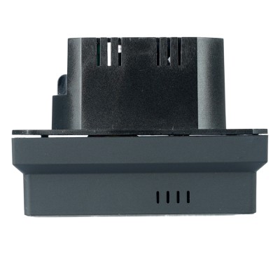 Терморегулятор сенсорный STEKKER RSW00-5119-05, серия Эмили, с подсветкой (белый), тип установки - скрытый, размер изделия 71*71*46мм., цвет черный уголь, soft touch, материал изделия ABS пластик, латунь. Номинальное напряжение 250 , номинальный ток 16А, 