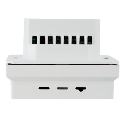 Терморегулятор сенсорный STEKKER RSW00-5119-01, серия Эмили, с подсветкой (белый), тип установки - скрытый, размер изделия 71*71*46мм., цвет белый фарфор, soft touch, материал изделия ABS пластик, латунь. Номинальное напряжение 250 , номинальный ток 16А, 