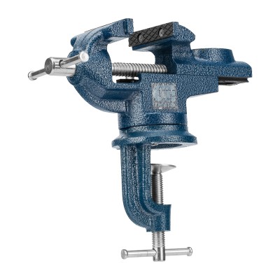 Тиски слесарные, настольные, поворотные, ширина рабочих губок 65 мм, наковальня Сибртех