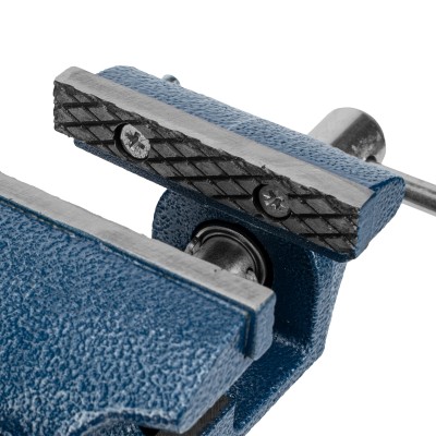 Тиски слесарные, настольные, поворотные, ширина рабочих губок 65 мм, наковальня Сибртех