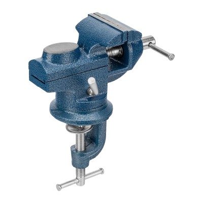 Тиски слесарные, настольные, поворотные, ширина рабочих губок 65 мм, наковальня Сибртех