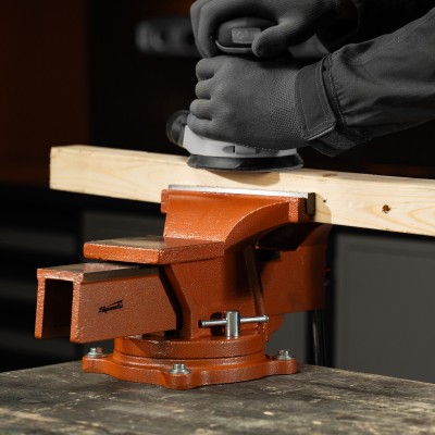 Тиски слесарные, 200 мм, поворотные, с наковальней Sparta