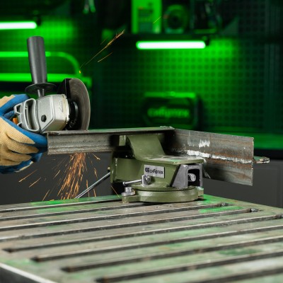 Тиски слесарные, 100 мм, стальные, поворотные Сибртех