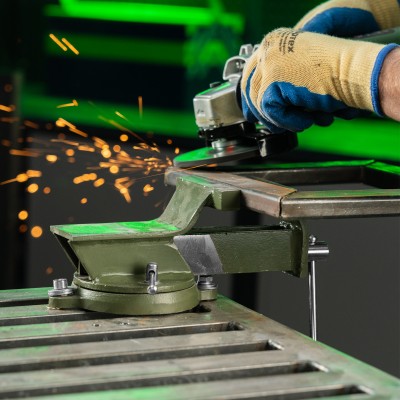 Тиски слесарные, 100 мм, стальные, поворотные Сибртех