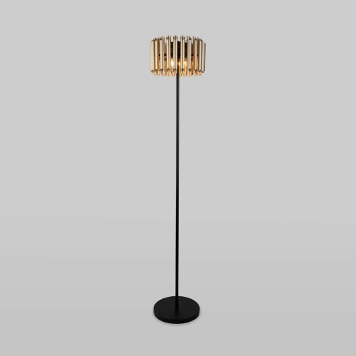 Напольный светильник с металлическим плафоном 01106/4 черный / шампань Bogate's