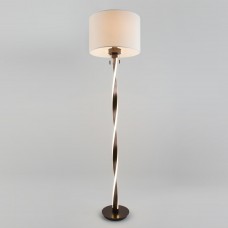 Напольный светодиодный светильник с тканевым абажуром 990 белый / коричневый Bogate's