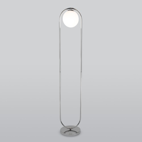 Напольный светильник со стеклянным плафоном 01139/1 / хром Eurosvet