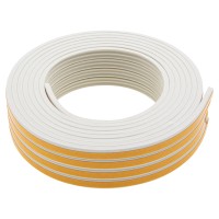 Уплотнитель резиновый, 12 м, профиль "E", белый Сибртех Уплотнитель резиновый, 12 м, профиль "E", белый Сибртех