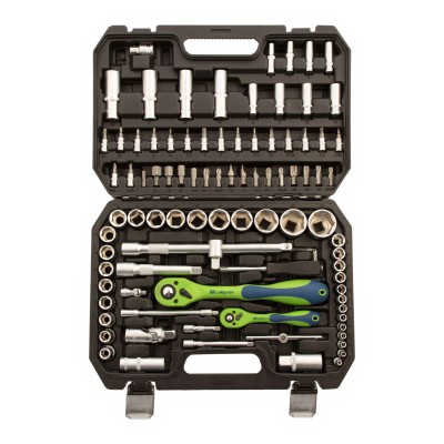 Набор инструментов 94 предмета, CrV, 1/2", 1/4" Сибртех Набор инструментов 94 предмета, CrV, 1/2", 1/4" Сибртех