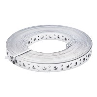 Лента перфорированная, вентиляционная, прямая, 1 мм, LP V, 2 см х 25 м, цинк Сибртех