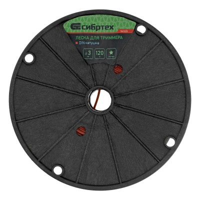 Леска для триммера звезда, на DIN катушке, 3 мм х 120 м, Сибртех Леска для триммера звезда, на DIN катушке, 3 мм х 120 м, Сибртех